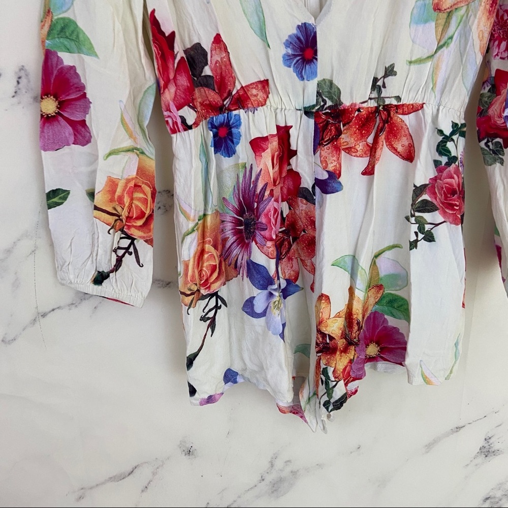 🌸SOLD🌸Rumor Boutique Floral Long Sleeve Romper - Picture 2 of 7